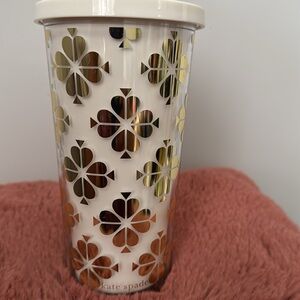 Kate Spade Patterned Tumbler with Straw
